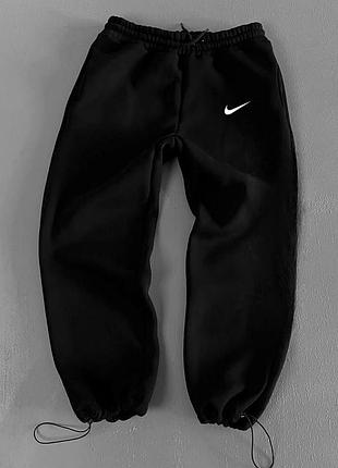 Штаны nike черные мужские, широкие спортивные штаны найк, штаны оверсайз мужские