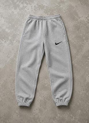 Серые спортивные штаны nike с манжетами, джоггеры найк широкого кроя для мужчин s
