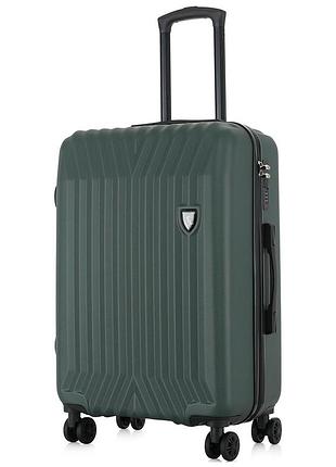 Чемодан semi line 24" (m) зеленый (t5986-4), для путешествий, отпуска и командировок, для перевозки личных вещей, для ручной клади