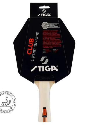 Ракетка для настольного тенниса stiga club cybershape fl (1210-1403-35), для тренировок по настольному теннису, для школы и секции
