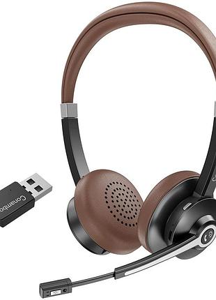 Наушники - conambo jbt700 чёрный, bluetooth 5.0 usb-a донгл, микрофон, anc/dsp шумоподавление, hd, 40мм, aptx