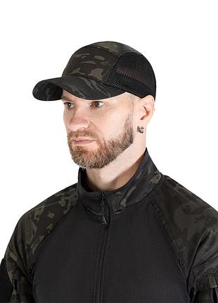 Бейсболка 5panel mesh twill mc black (9685)