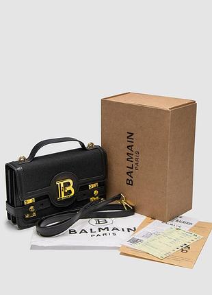 Женская сумочка balmain b-buzz 24 кожаная чёрная 20x20x20