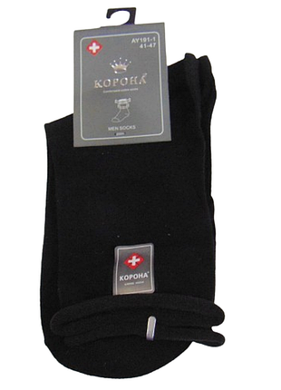 Носки без резинки корона 1911 41-47 черные