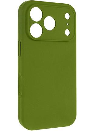 Чехол silk full camera protective (aa) no logo для apple iphone 17 pro / 18 pro (6.3") зеленый / dark olive
