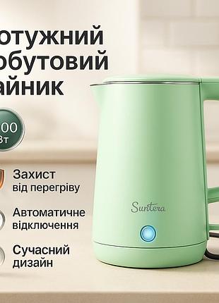 Электрический чайник с современным внешним видом suntera, электрический чайник с индикацией включения bc-26