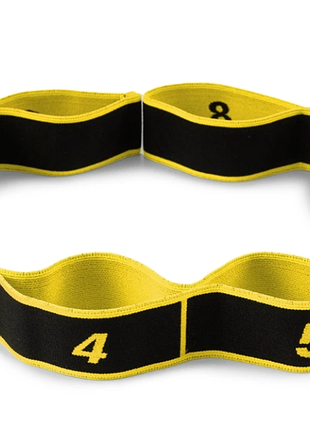 Еспандер з петлями для розтяжки powerplay pp_4311 fitness band жовта (88*4см.), для фітнесу та домашніх тренувань, для координації