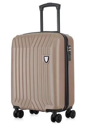 Валіза semi line 20" (s) champagne (t5985-3), для літака, потяга й автобуса, для відряджень та відпустки, для багажного відділення