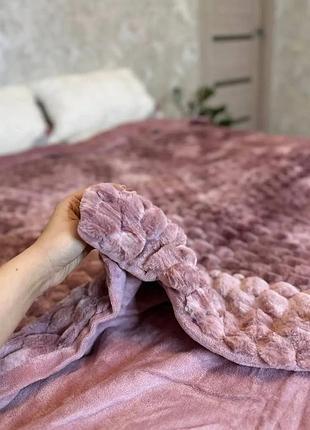 Плед-покривало "кролик" 200×230 розкішне плед-покривало з ефектом натурального хутра