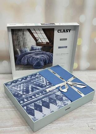 Постельный комплект ranforce clasy евро подарочная упаковка турция