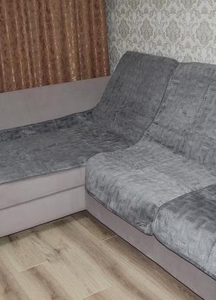 Покривало на кутовий диван різні квіта "innovation"