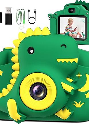 Детский цифровой фотоаппарат green kinder «динозавр» klxj-0418