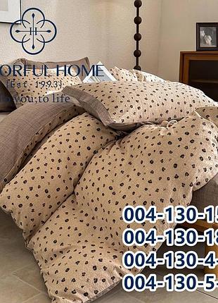 Авторский комплект постели двуспальный colourfull home вареный хлопок