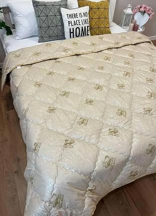 Одеяло из натуральной шерсти 200х220 уютное мягкое
