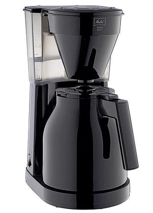Б/у капельная кофеварка melitta easy ii therm 1023-06 черная кофемашина с термокувшином 1 л на 8 чашек автоотключение 1050 вт