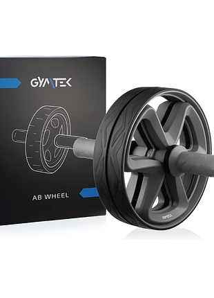 Ролик для пресса двойной gymtek черный для дома, ежедневного использования и комфортного досуга, для практичного применения