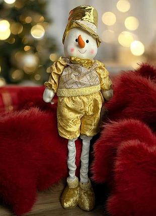Фигура новогодняя stenson snowman m17238-a 19462 100 см