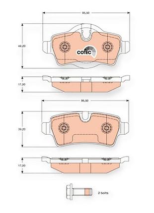 Колодки гальмівні mini, roadster, clubman (2006-) задні trw