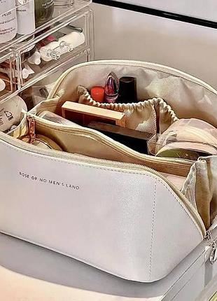 Косметичка женская дорожная makeup bag and xl-980 белый