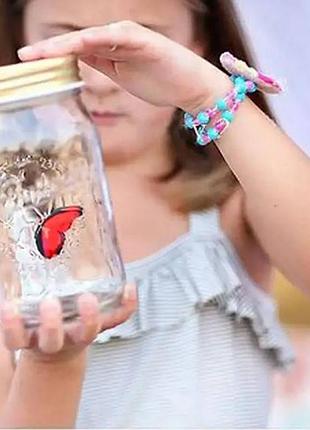 Нічник метелик з підсвічуванням від батарейок butterfly collection червоний