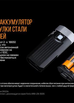 Велофара fenix bc30 v2.0 8