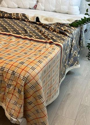 Велюровое покрывало евро 200×220 стильное брендовое
