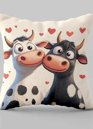 Подушка 3d cow love 28937 35х35 см