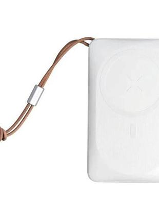 Power bank з бездротовою зарядкою veger 10000 mah magsafe pd qc3.0 2a 20w magon vp1151 / w1151 білий