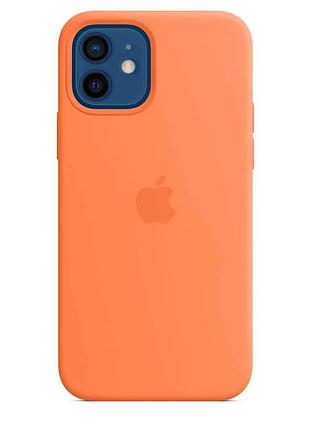 Силіконовий чохол для iphone з підтримкою magsafe помаранчевий - iphone 12/12 pro