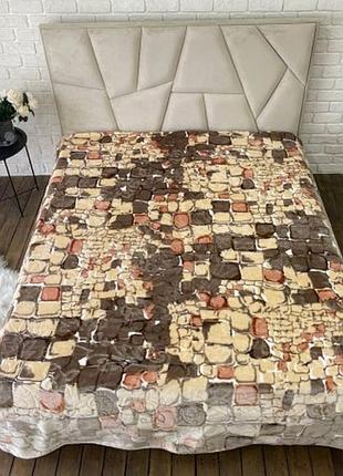 Плед велюровий 200×240 двосторонній кубік