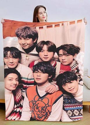 Плед 3d новогодний зимний bts №2 15382 135х160 см