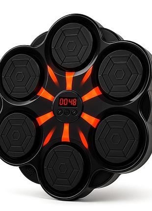 Настенная боксерская мишень с bluetooth на 6 зон музыкальный тренажер для бокса с подсветкой ay-36