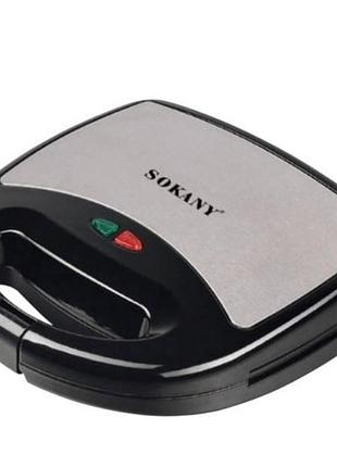 Мультимейкер 8в1 с антипригарным покрытием 800вт sokany sk-bbq-140