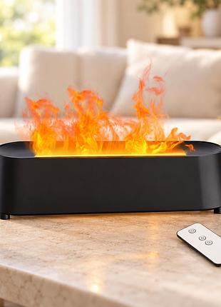 Зволожувач повітря flame diffuser humidifier 200 мл / аромадифузор із ефектом полум’я led-підсвітка + пульт