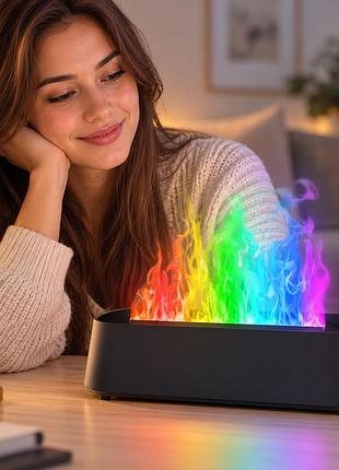 Увлажнитель воздуха flame diffuser humidifier 200 мл / аромадиффузор с эффектом пламени led-подсветка + пульт 2