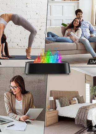 Увлажнитель воздуха flame diffuser humidifier 200 мл / аромадиффузор с эффектом пламени led-подсветка + пульт 3