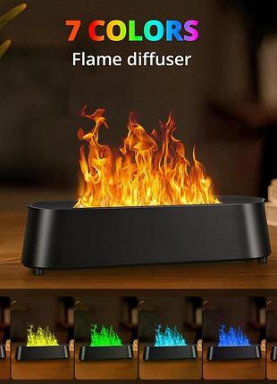 Увлажнитель воздуха flame diffuser humidifier 200 мл / аромадиффузор с эффектом пламени led-подсветка + пульт 6