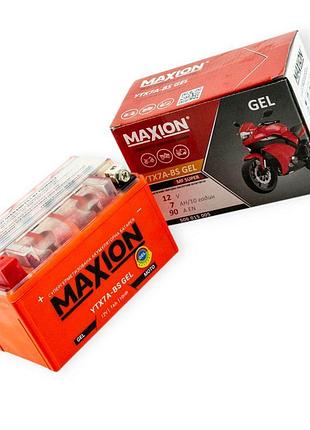 Акумулятор 12v 7a (150x95x85) гелевий maxion помаранчевий