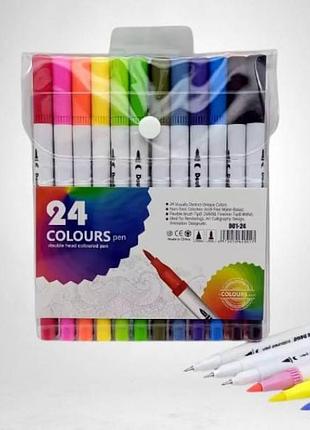 Набор маркеров с тонким стержнем 24шт colours