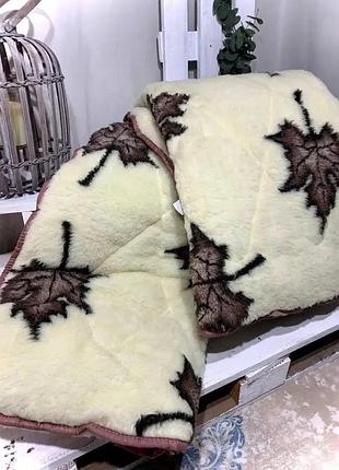 Одеяло двоспальное шерстяное из овчины калина