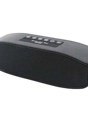Bluetooth-колонка акумуляторна 6вт, usb, microsd, aux, 1200мач s2026 чорна