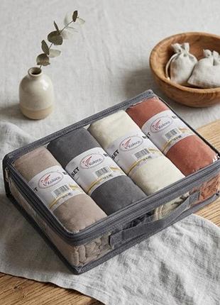 Простынь на резинке с наволочками из хлопка koloco 21814 160х200х25 см 50х70 см молочная
