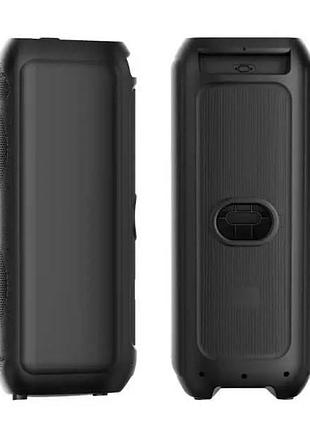 Колонка беспроводная с rgb подсветкой 40вт bluetooth, aux, usb sps zqs8255 черная