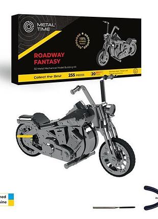 Коллекционная модель-конструктор metal time harley davidson roadway fantasy мотоцикл механический (mt012)