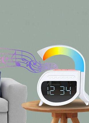 Нічник колонка з годинником g-smart light sound machine a-16
