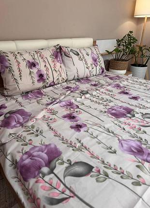 Полуторный комплект постельного белья бязь 150×220 стойкие цвета