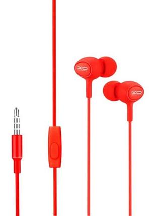 Наушники проводные xo s6 candy music earphone красные