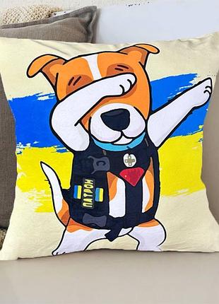 Подушка патриотическая 3d "пес патрон №2" 2691_d 12673 35х35 см