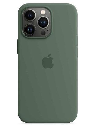 Силиконовый чехол для iphone с поддержкой magsafe зеленый - iphone 13