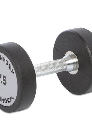 Гантель цельная профессиональная technogym tg-7.5 кг, для силовых тренировок, для мышц спины и груди, для изолированных упражнений